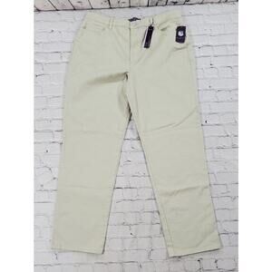 Gloria Vanderbilt Amanda Classic Tapered Stretch Denim Thyme Sage Jeans SIZE 18